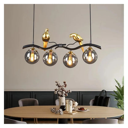 Golden Bird Hanging Light