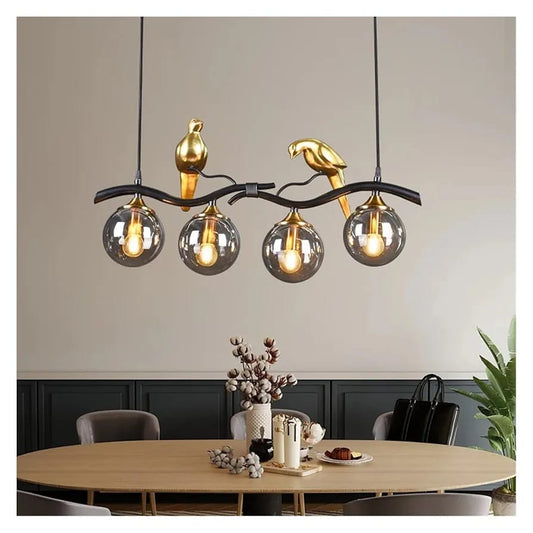 Golden Bird Hanging Light