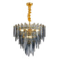 Art Postmodern Glass & Iron LED Chandelier