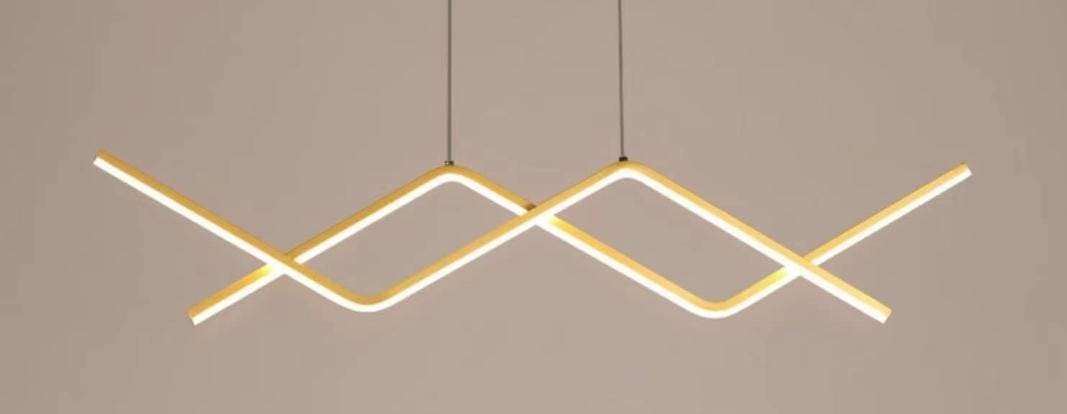 Gold Body Hanging Linear Chandelier