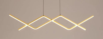 Gold Body Hanging Linear Chandelier