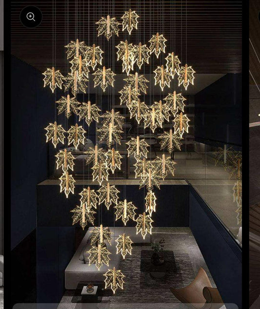 Gold Leaf Chandelier