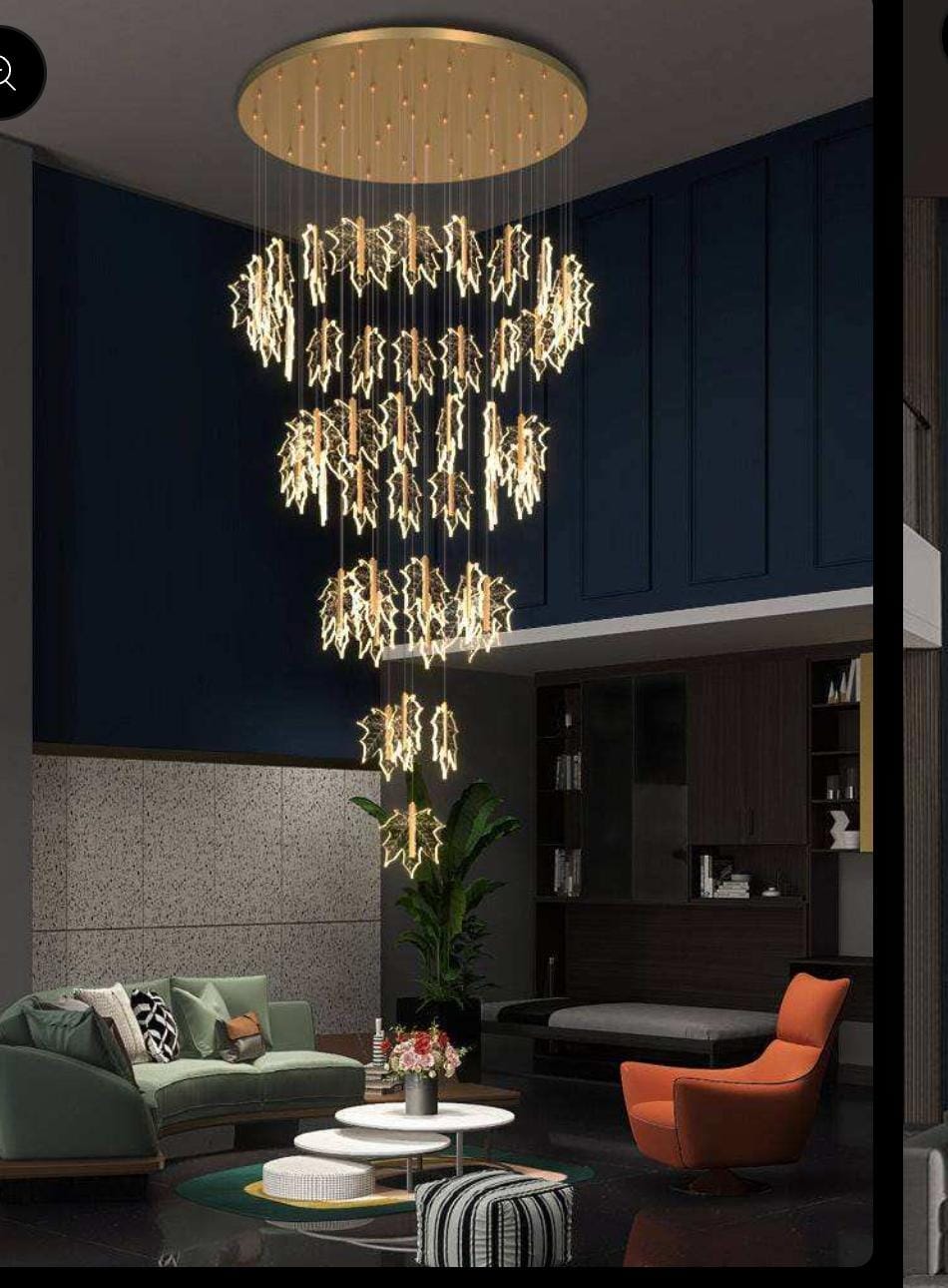 Gold Leaf Chandelier