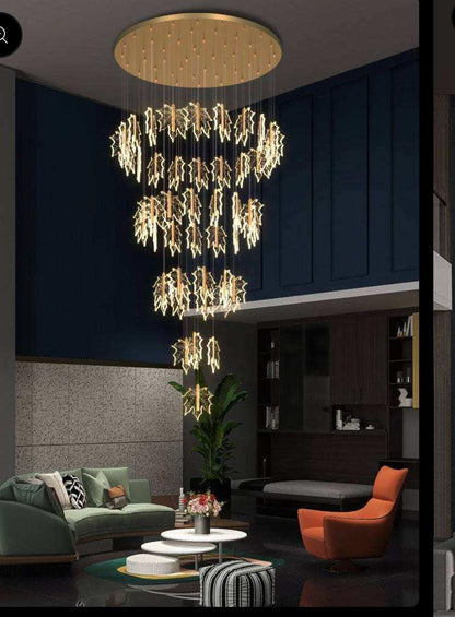 Gold Leaf Chandelier