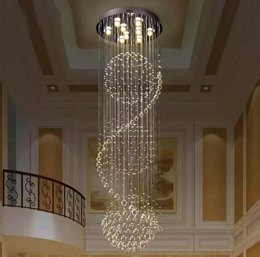 Contemporary Crystal Glass Chandelier