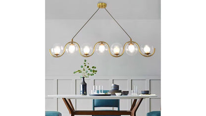 Wave Curve Linear Pendant Light