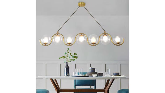 Wave Curve Linear Pendant Light